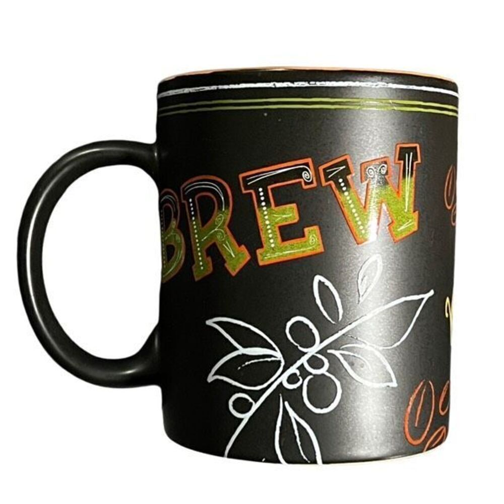 Starbucks 2007 Halloween Fall Chalkboard Drip Brew Coffee Mug